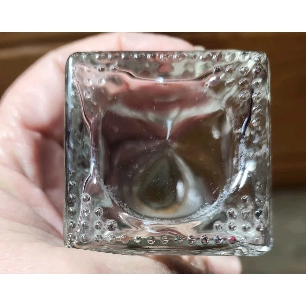Vintage Whisky Decanter Bottle Clear Glass Corked Stopper 11